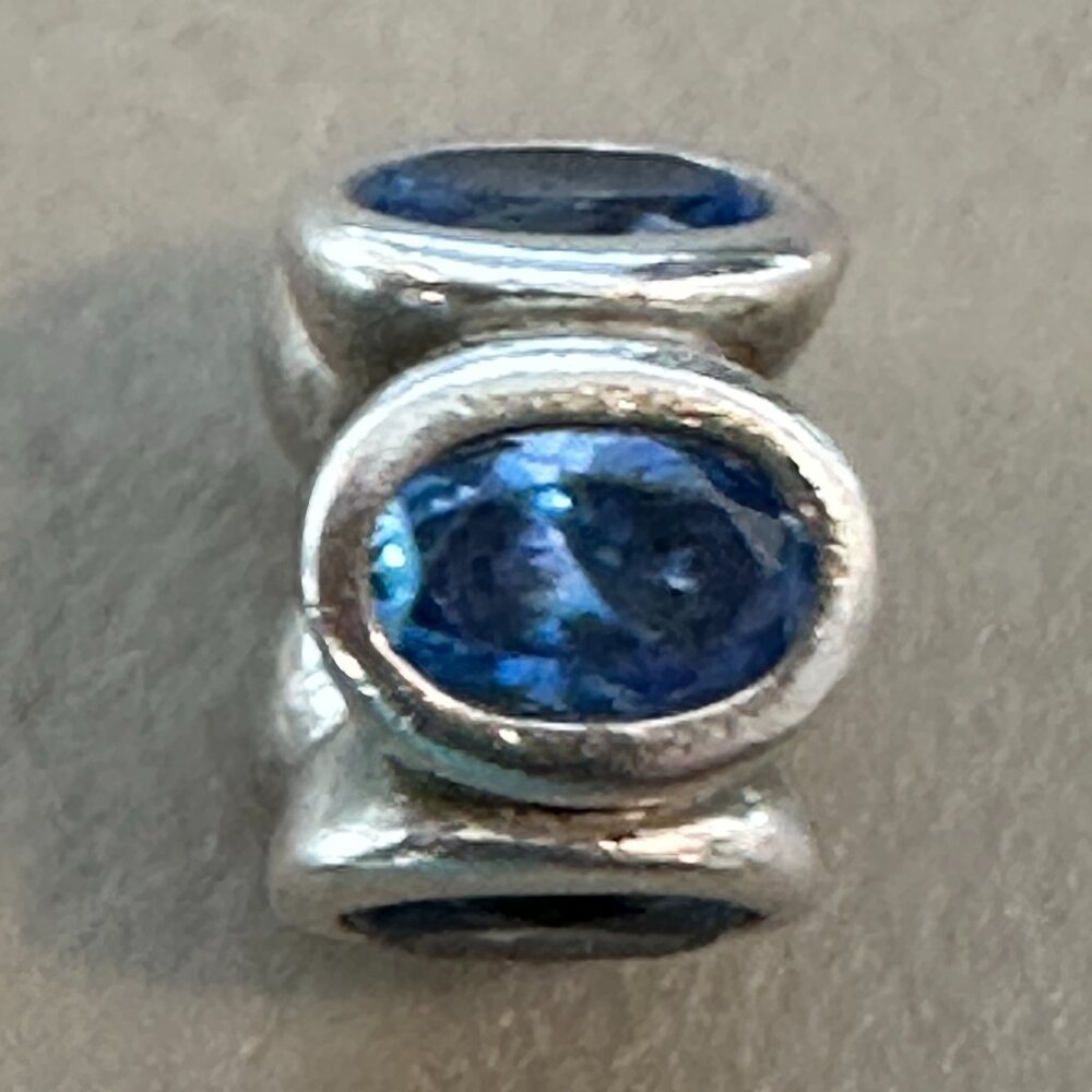 Authentic Pandora Charm - Silver & Blue Oval Lights Charm S925 ALE - EUC - Picture 7 of 9